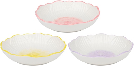 [871125230583] Flower Soup Plate Ø19cm Hand Painted