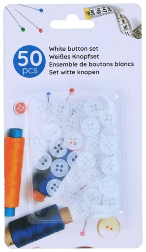 [871125223157] White Button Collection