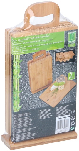 [871125272920] Cutting Board with Stand Bamboo 29.5x15cm