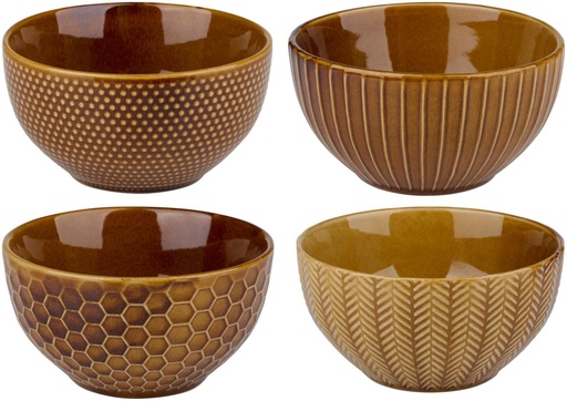 [871125255293] Mixing Bowl Ochre 620ml Reactive Glaze