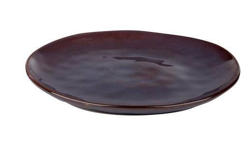 [871125257254] Dinner Plate Dark Brown Ø27cm