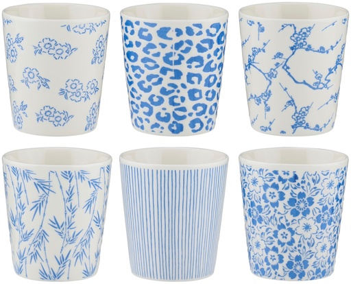 [871125250132] Mug 200ml Blue White Print