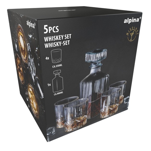 [871125243592] Whiskey Set Decanter and Glasses