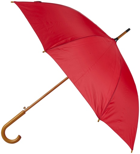 [871341481943] Classic Red Wooden Handle Umbrella Ø102cm 8rib