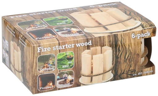 [871125216947] Fire Wood Starter D7.5x8cm