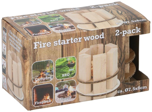 [871125216945] Fire wood starter D7.5x8cm