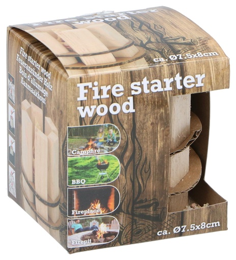 [871125216848] Fire Wood Starter D7.5x8cm