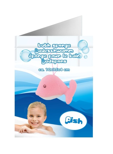 [871125247276] Bath Sponge Fish Shape 10x15cm