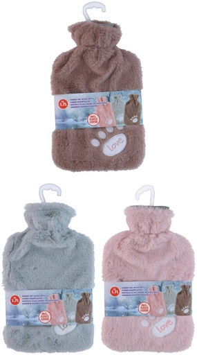[871125200923] Hot Water Bottle 1.7L Fleece Cover