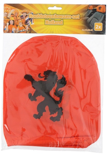 [871125229495] Orange Car Headrest Cover Holland