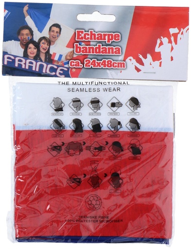 [871125249720] Scarf Bandana France 24x48cm