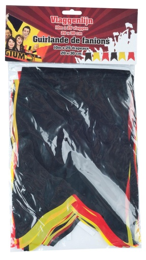 [871125279686] Belgium Flag Bunting 10m 25 Flags