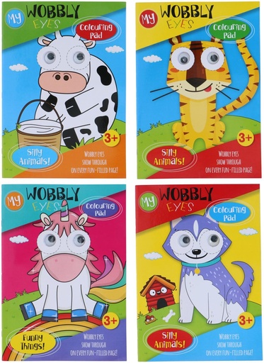 [871125225623] Colouring Book Wobbly Eyes Animals 24 Pages