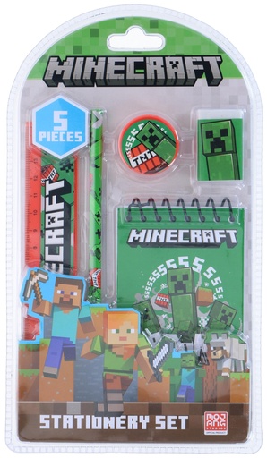 [843550788496] Minecraft Stationery Set 5 pcs