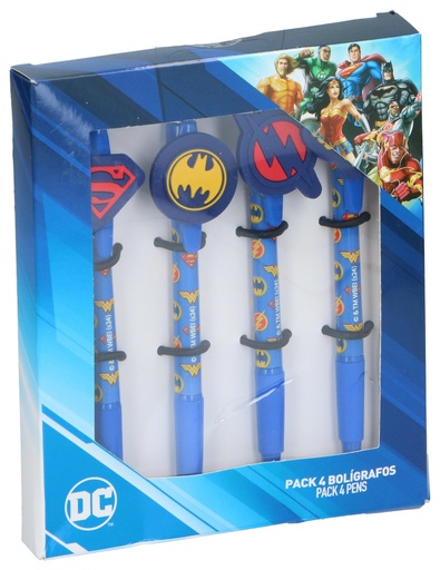 [844548439540] Ballpoint Pen Set Justice League
