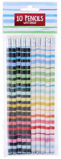 [871185102900] Pencils With Eraser 18.5cm