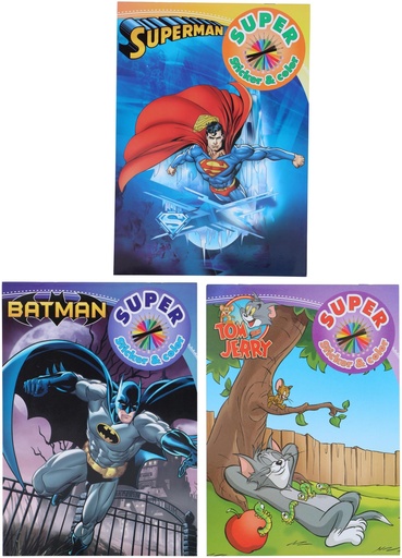 [871674501142] Colouring Book With Stickers Warner Bros A4