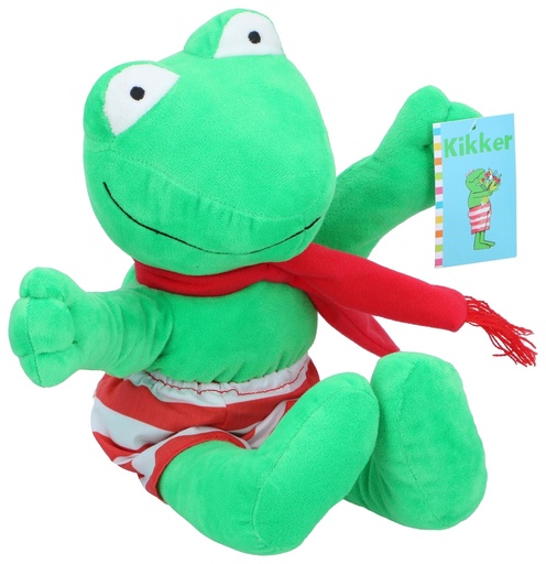 [871427426673] Green Plush Frog Toy with Scarf