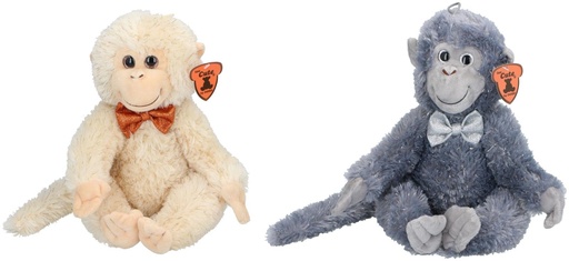 [542002433664] Plush Monkey 25cm With Glitter Bowtie