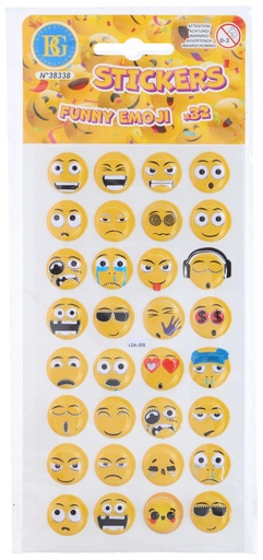 [358827003833] Funny Emoji Stickers 32pcs