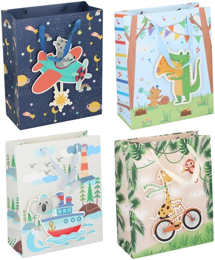 [871125257224] Gift Bag Animal Print 32x26x12cm