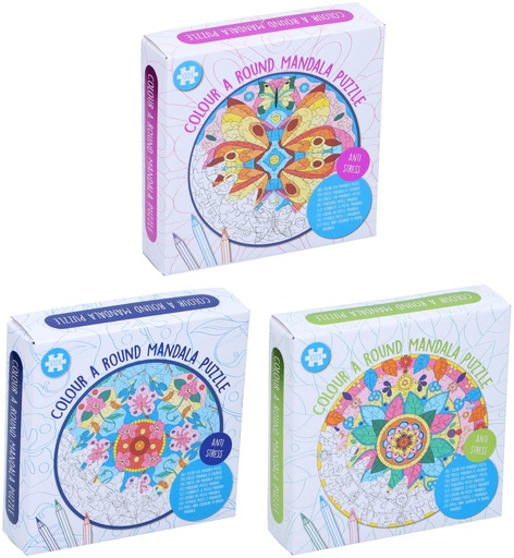 [871185191006] Colouring Puzzle Mandala 100 Pieces