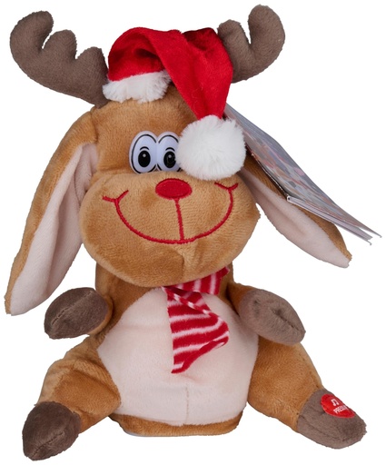 [871125254001] CHRISTMAS GIFTS Plush Animal 19cm Battery Operated