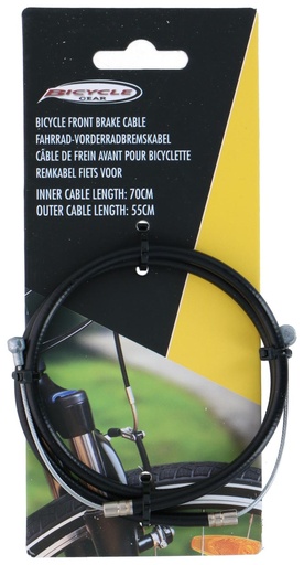 [871125247626] BICYCLE GEAR Bike Brake Cable Front 550/700mm