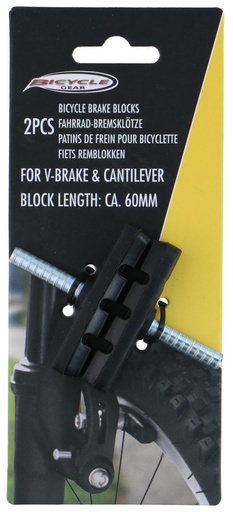 [871125247629] BICYCLE GEAR Bike Brake Blocks V-Brake Cantilever 55g