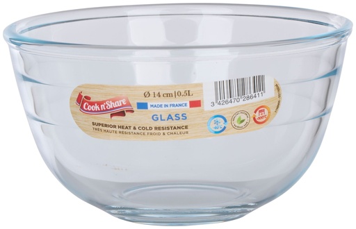 [342647028641] Glass Bowl Ø14 cm 0.5L
