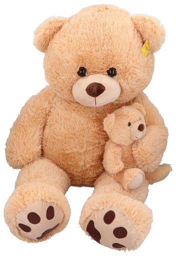 [401683301297] SUNKID Plush Teddy Bear With Baby 130cm
