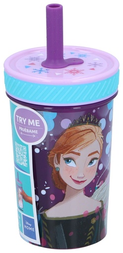 [841249774287] DISNEY Drinking bottle w/straw Frozen 370ml