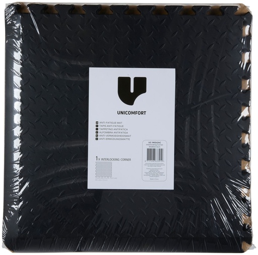 [871749663391] UNICOMFORT Anti-vermoeidheid Interlocking Hoekmat 60x60x1,5cm 2 stuks