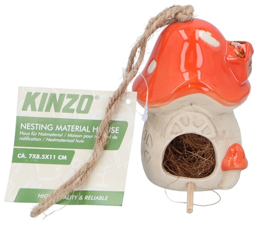 [871125244485] KINZO Mushroom Nesting Material Houses 2 Assorted