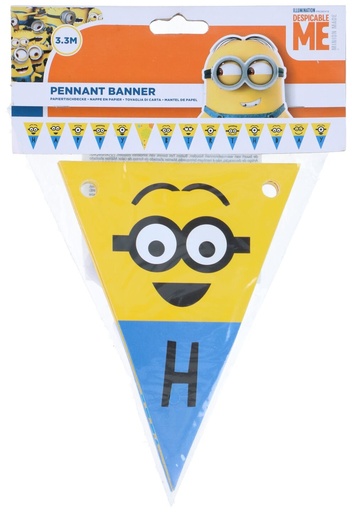 [019409901116] MINIONS Paper Pennant Banner Minions 3.3m