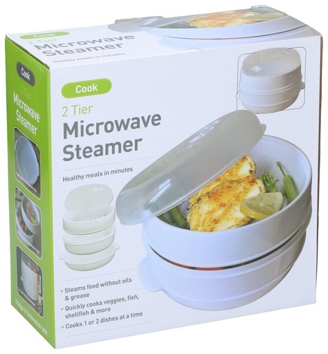 [235215370000] UNBRANDED 2 Tier Microwave Steamer
