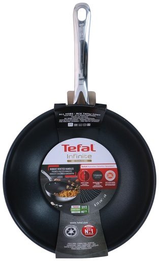 [316843034430] TEFAL Stainless Steel Non-Stick Wok Pan