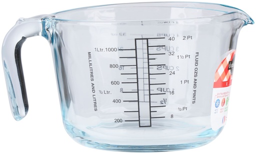 [342647026072] UNBRANDED Glass Measuring Jug 1L