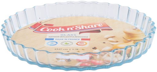 [342647026102] UNBRANDED Glas-Quicheform Ø27cm 1,3L