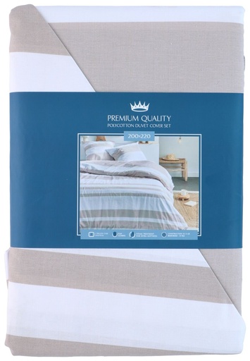 [357464124710] UNBRANDED Polycotton Duvet Cover Set 200x220