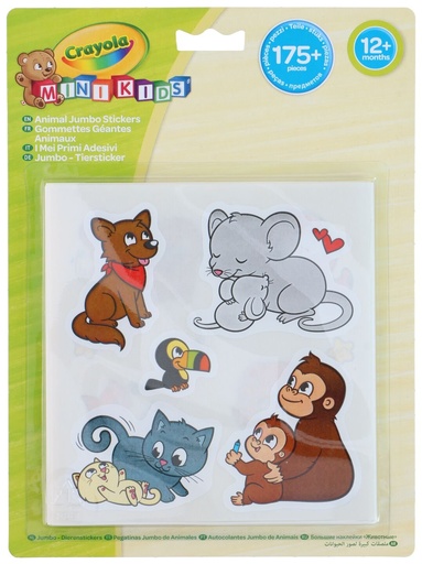 [502512312599] CRAYOLA Mini Kids Tier Jumbo Sticker 175+ Stück