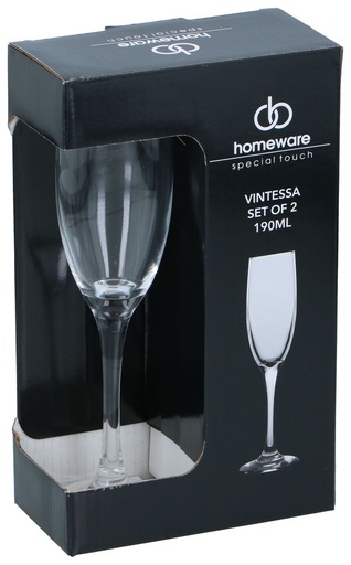 [584456548882] HOMEWARE Champagne Flutes Vintessa 190ml Set of 2