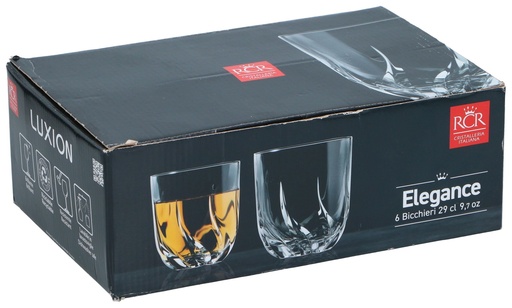 [800781560007] UNBRANDED Bicchieri da whisky Luxion 29cl, 6 pezzi