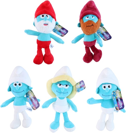 [805637919291] SMURFS Pluche Knuffel Smurfs 32cm 5 Assorti