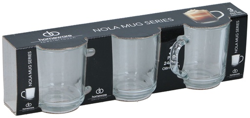 [869191390152] HOMEWARE Set di 3 bicchieri Nola PLN da 246 ml