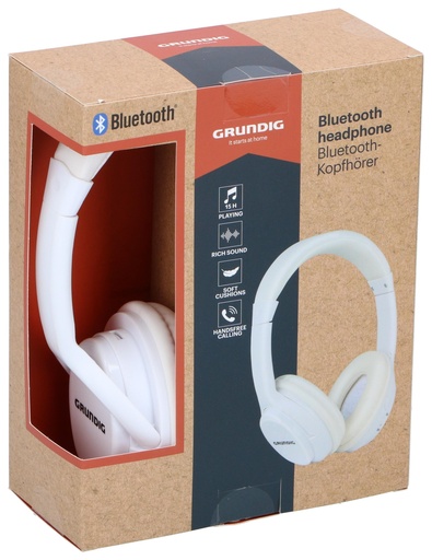 [871125242958] GRUNDIG Casque Bluetooth 150mAh Blanc