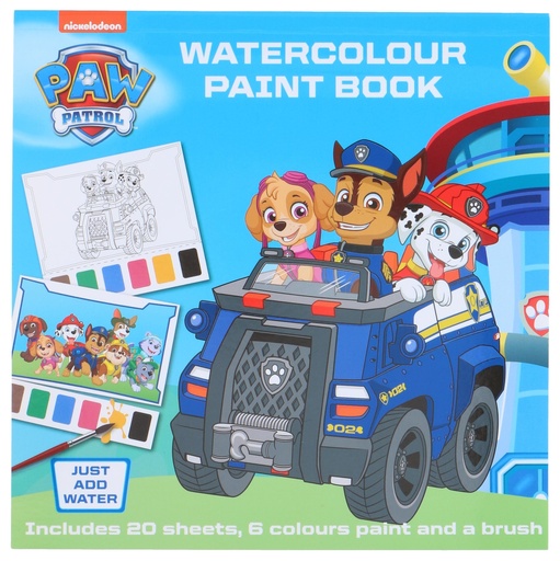 [871185124900] NICKELODEON Colouring Book Water Paint Paw Patrol 20x20cm