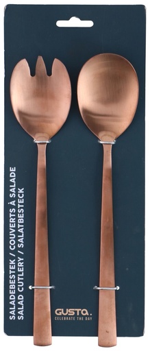 [871262830831] GUSTA Set di posate da insalata, 2 pezzi, finitura rame