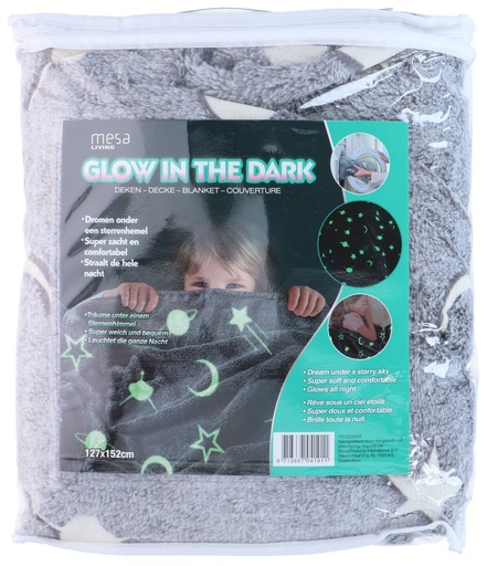 [871366704191] UNBRANDED Coperta Glow in the Dark 127x152cm