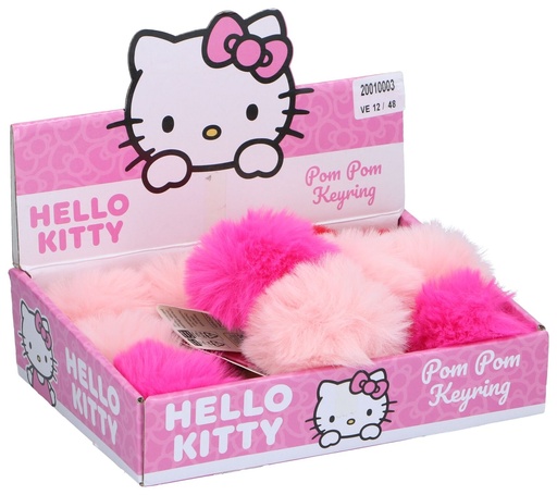 [872107756338] HELLO KITTY Pom Pom Keyring Hello Kitty in Display